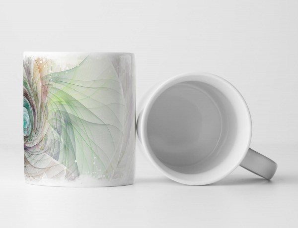 Paul Sinus Art Tasse Geschenk Digitale Grafik – Geometrische Blüte