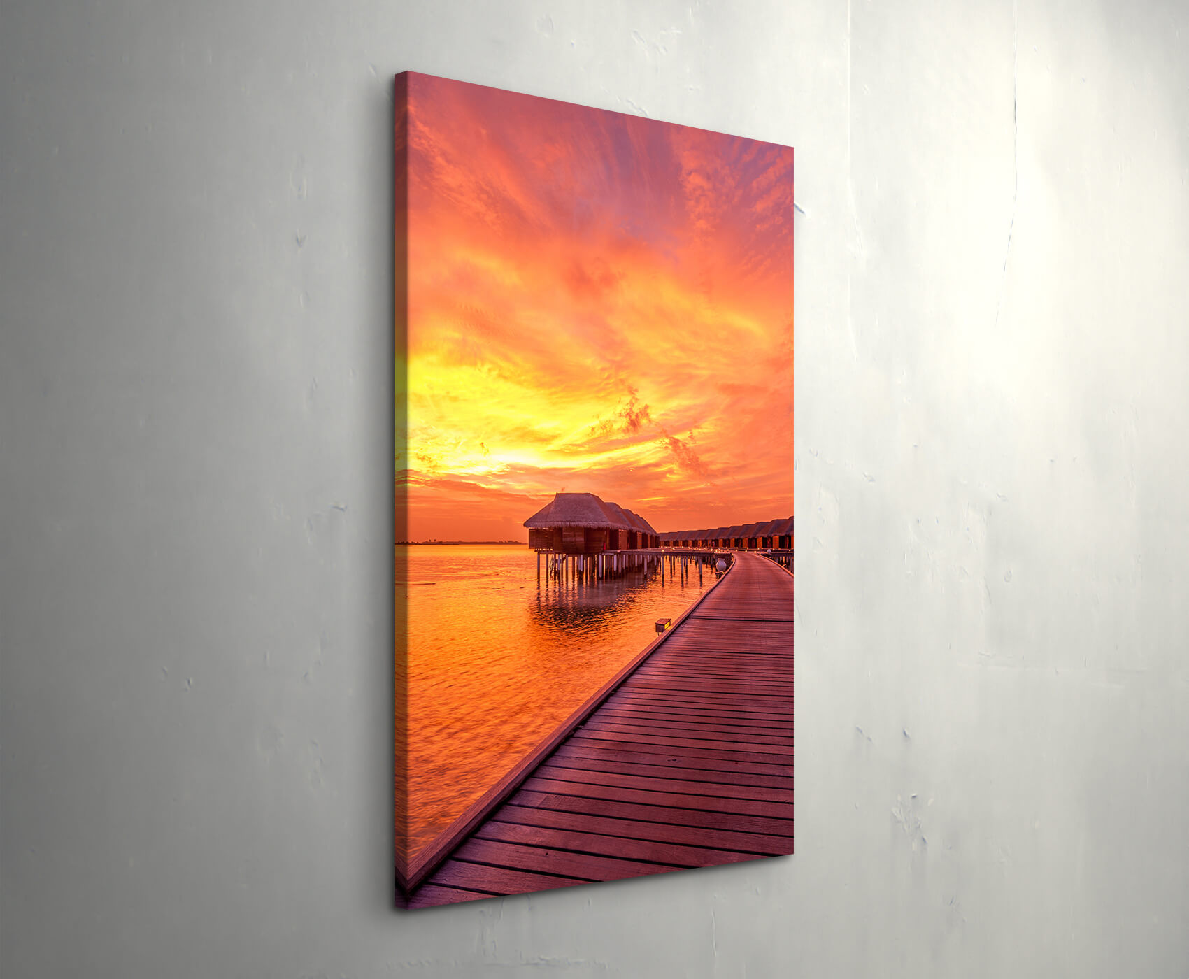 Sonnenuntergang Am Strand Malediven Leinwandbild Ebay