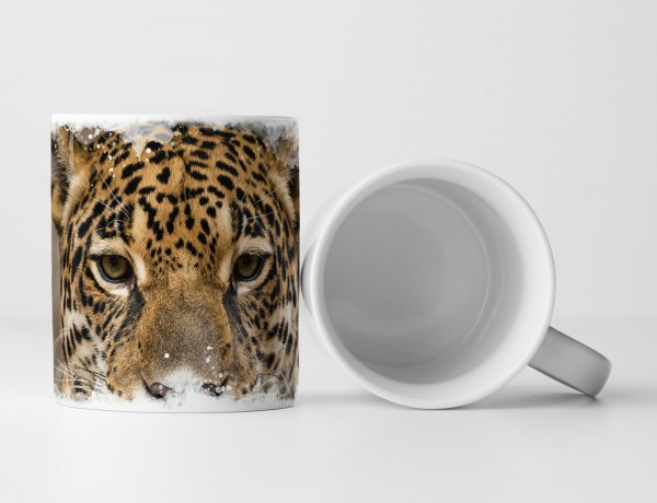 Paul Sinus Art Tasse Geschenk Tierfotografie – Jaguar von vorne