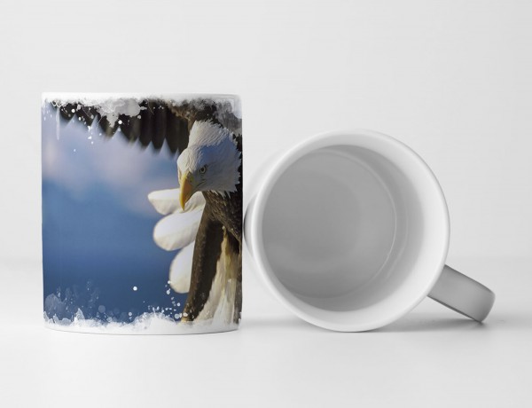 Paul Sinus Art Tasse Geschenk Tierfotografie - Adler in der Luft