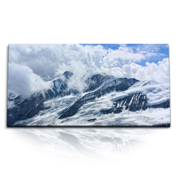 Paul Sinus Art Kunstdruck Bilder 120x60cm Alpen Berge Gletscher Gebirge Österreich Schnee