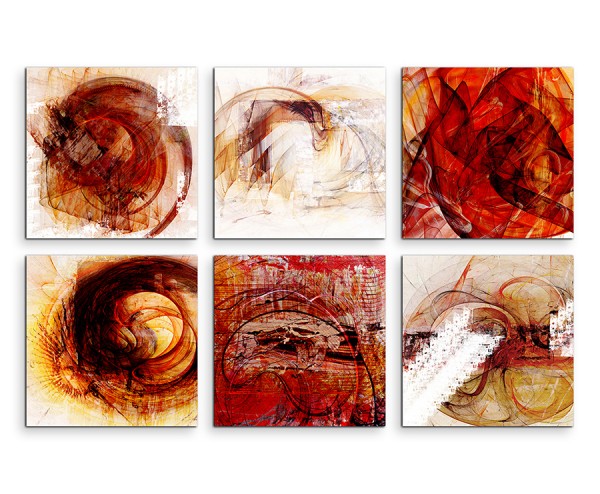 Paul Sinus Art Enigma063_6x30x30cm abstraktes Wandbild auf Leinwand