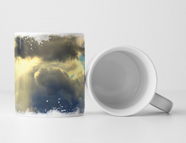 Paul Sinus Art Tasse Geschenk Landschaftsfotografie – Einsamer Baum unter dramatischem Himmel