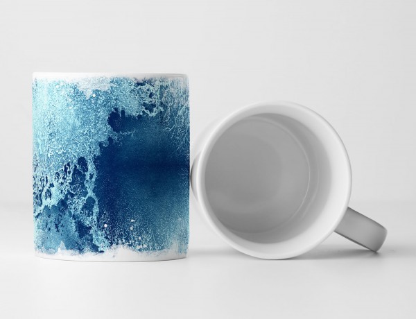 Paul Sinus Art Tasse Geschenk Bild – abstrakte Wellen wasserfarben