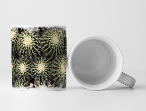 Paul Sinus Art Tasse Geschenk Naturfotografie – Gemusterte Kakteen