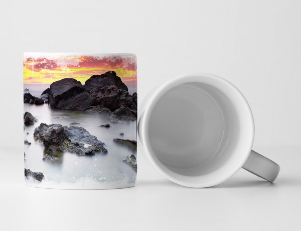 Paul Sinus Art Tasse Geschenk Landschaftsfotografie – Felsen in der Gischt