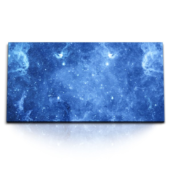 Paul Sinus Art Kunstdruck Bilder 120x60cm Galaxie Universum Blau Sterne Weltall