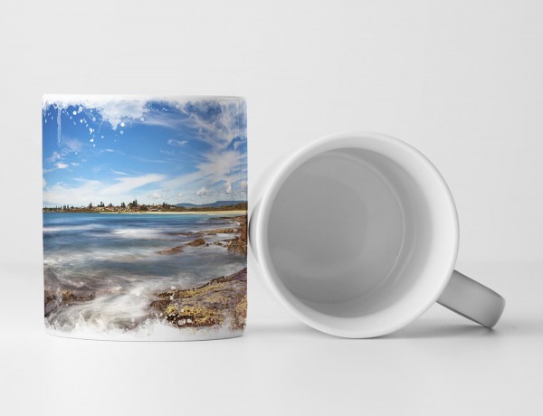 Paul Sinus Art Tasse Geschenk Landschaftsfotografie – Malerischer Felsstrand