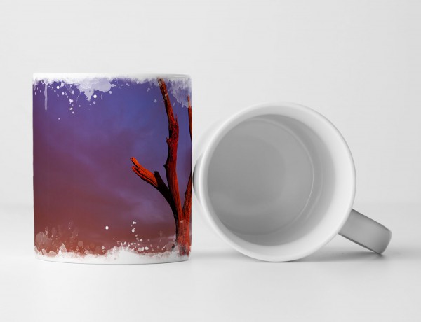 Paul Sinus Art Tasse Geschenk Naturfotografie – karger Baum im Sonnenlicht