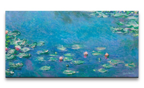 Paul Sinus Art Remaster 120x60cm Claude Monet Impressionismus weltberühmtes Wandbild Wasserlilien Zeitlos wundersch