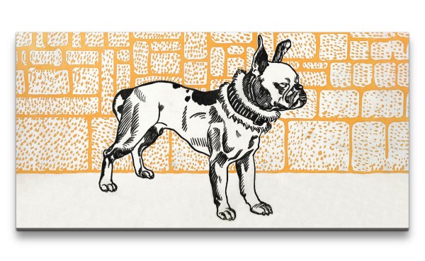 Paul Sinus Art Remaster 120x60cm Moriz Jung weltberühmtes Wandbild Pitbull Terrier Hund Pop Art