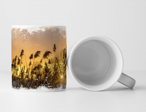 Paul Sinus Art Tasse Geschenk Landschaftsfotografie – Halme im Wind