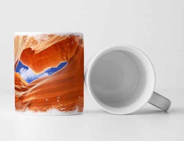 Paul Sinus Art Tasse Geschenk Landschaftsfotografie – Oranger Antelope Canyon USA