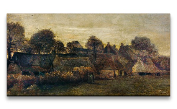 Paul Sinus Art Remaster 120x60cm Vincent van Gogh Impressionismus Weltberühmtes Gemälde Farming Village Zeitlos