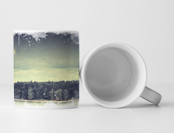 Paul Sinus Art Tasse Geschenk Landschaftsfotografie – Sterne in Anthrazit