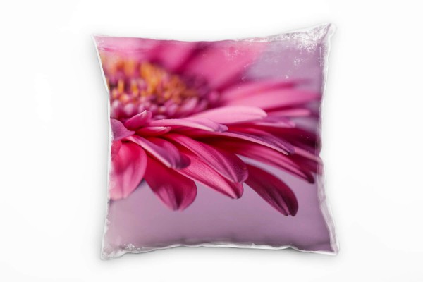 Paul Sinus Art Macro, Blumen, Blütenblätter, pink Deko Kissen 40x40cm für Couch Sofa Lounge Zierkissen