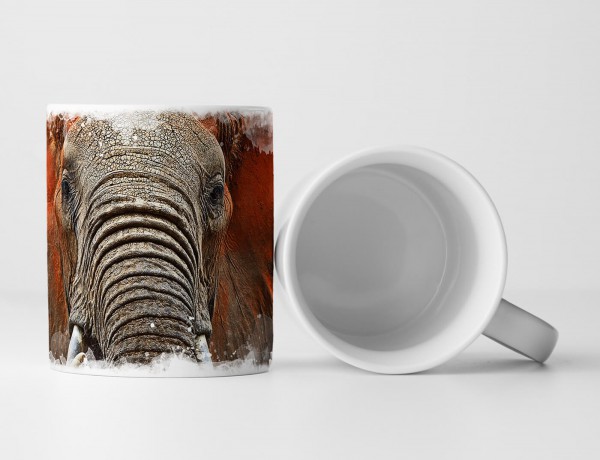 Paul Sinus Art Tasse Geschenk Tierfotografie – Afrikanischer Elefant aus Kenia