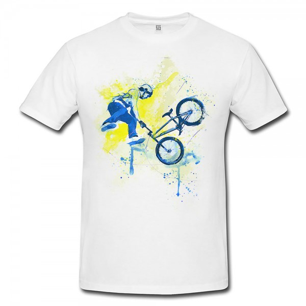 Paul Sinus Art BMX I Premium Herren und Damen T-Shirt Motiv aus Paul Sinus Aquarell