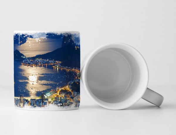 Paul Sinus Art Tasse Geschenk Landschaftsfotografie – Sugar Loaf und Botafogo Rio de Janeiro