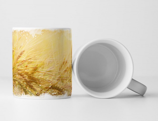 Paul Sinus Art Tasse Geschenk Naturfotografie – Weizenähren unter der Sonne