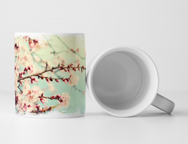 Paul Sinus Art Tasse Geschenk Naturfotografie – rosafarbene Frühlingsblüten