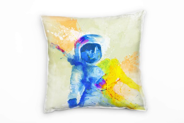 Paul Sinus Art Astronaut Deko Kissen Bezug 40x40cm für Couch Sofa Lounge Zierkissen