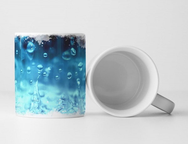 Paul Sinus Art Tasse Geschenk Naturfotografie – Prasselnde Regentropfen