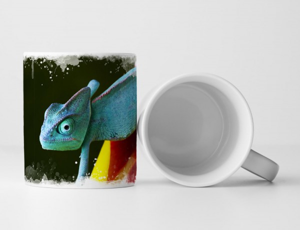 Paul Sinus Art Tasse Geschenk Tierfotografie – Blaue Echse