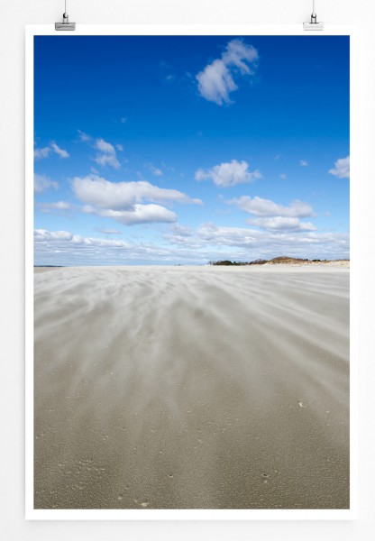 Paul Sinus Art Wehender Sand am einsamen Strand 60x90cm Poster