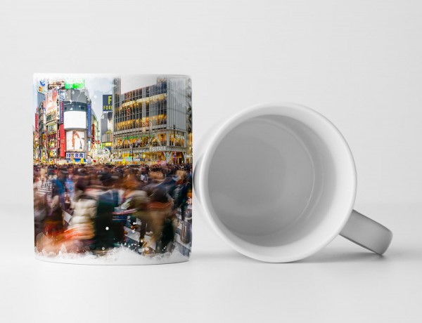 Paul Sinus Art Tasse Geschenk Urbane Fotografie - Shibuya Kreuzung in Tokio Japan