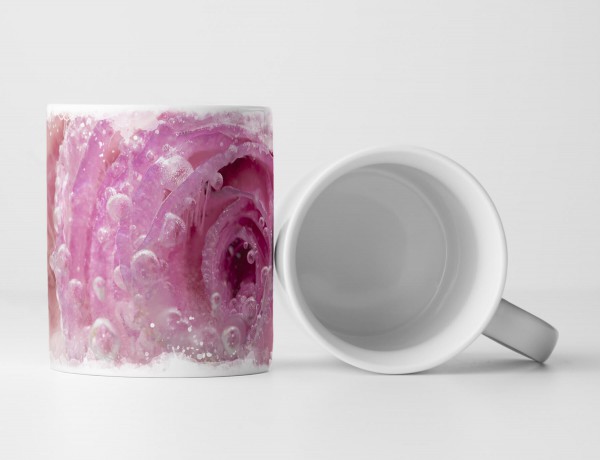 Paul Sinus Art Tasse Geschenk Fotografie – gefrorene Rose in rosa