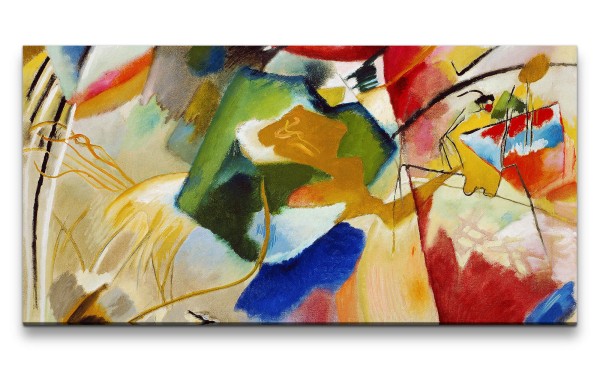 Paul Sinus Art Remaster 120x60cm Wassily Kandinsky weltberühmtes Wandbild Farbenfroh Zeitlos