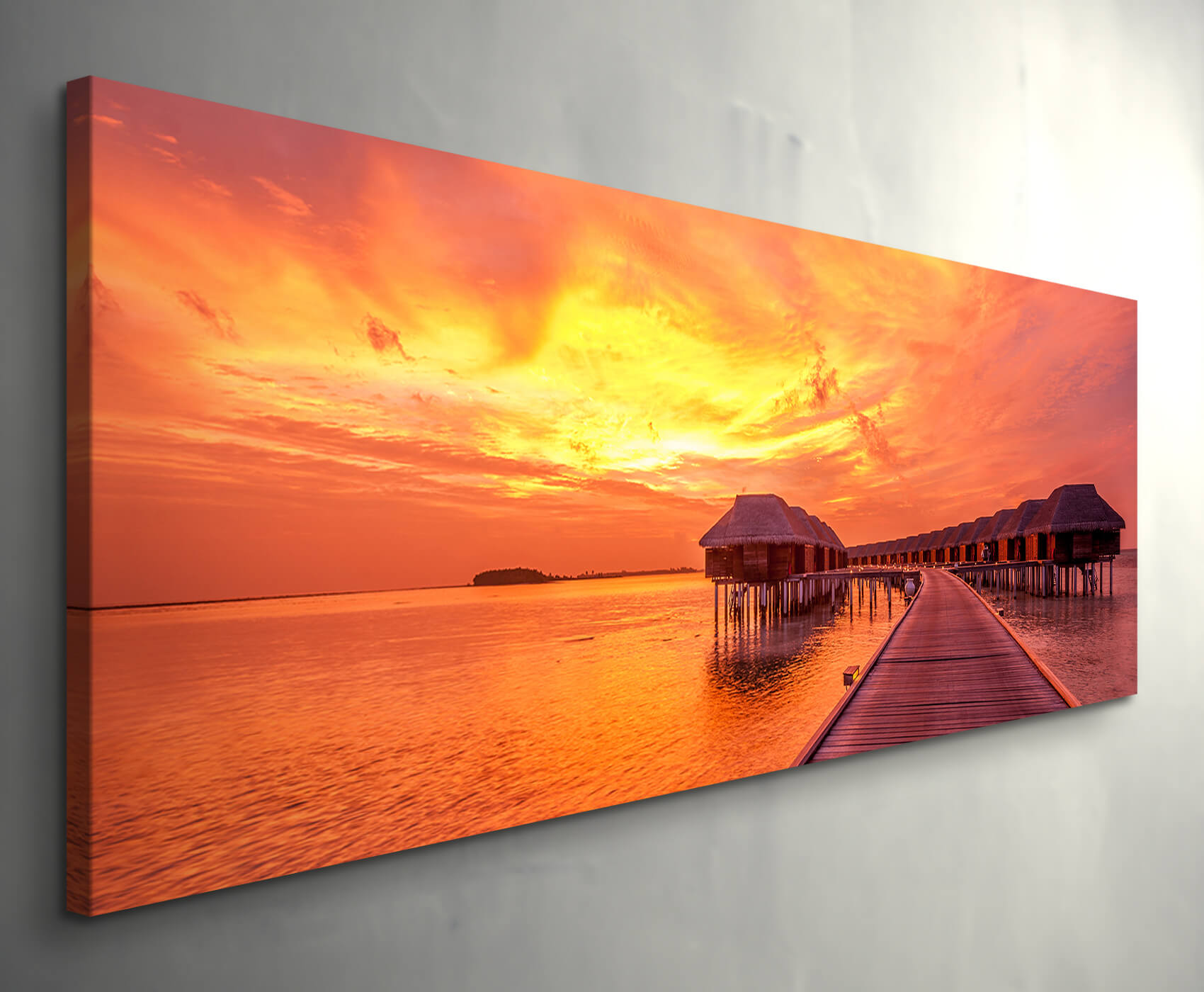 Sonnenuntergang Am Strand Malediven Leinwandbild Ebay