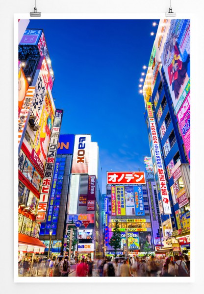 Paul Sinus Art Urbane Fotografie  Werbetafeln in Akihabara Tokio Japan 60x90cm Poster