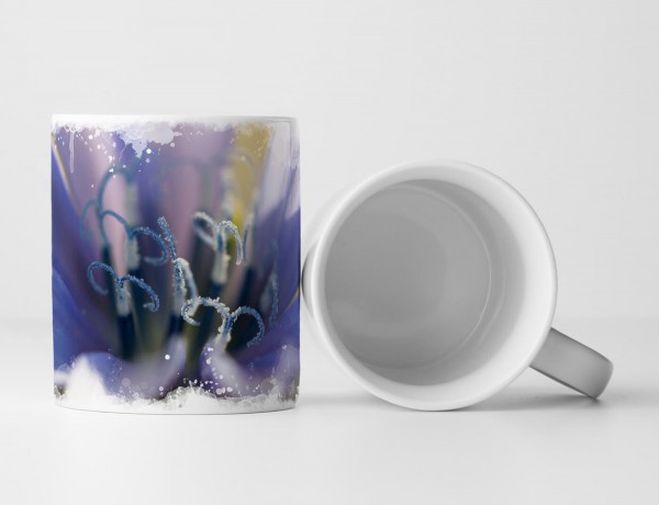 Paul Sinus Art Tasse Geschenk Naturfotografie – Pastellblaue Kornblume