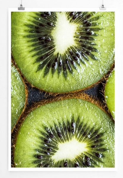 Paul Sinus Art Food-Fotografie  Aufgeschnittene Kiwi 60x90cm Poster