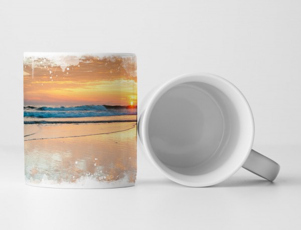 Paul Sinus Art Tasse Geschenk Landschaftsfotografie – Cape Hatteras Strand bei Sonnenaufgang USA