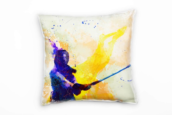 Paul Sinus Art Kendo III Deko Kissen Bezug 40x40cm für Couch Sofa Lounge Zierkissen