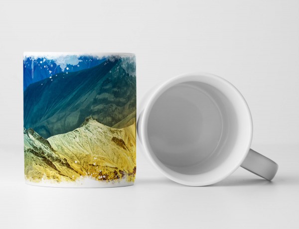 Paul Sinus Art Tasse Geschenk Naturfotografie – farbenfrohe Landschaft im Himalaya