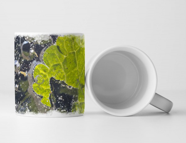 Paul Sinus Art Tasse Geschenk Blatt im Eis