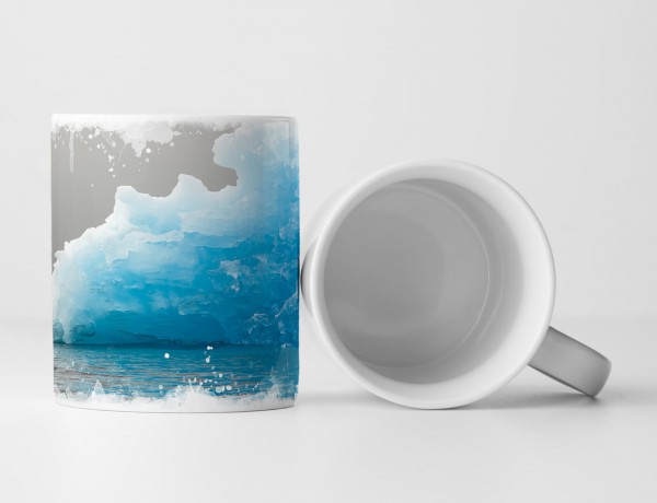 Paul Sinus Art Tasse Geschenk Landschaftsfotografie – Strahlender Blauer Eisberg Grönland