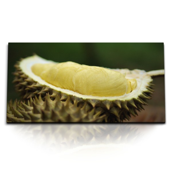 Paul Sinus Art Kunstdruck Bilder 120x60cm Durian Frucht Exotisch Nahaufnahme Grün