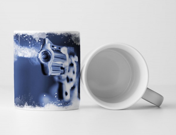 Paul Sinus Art Tasse Geschenk Pistole mit fliegender Kugel