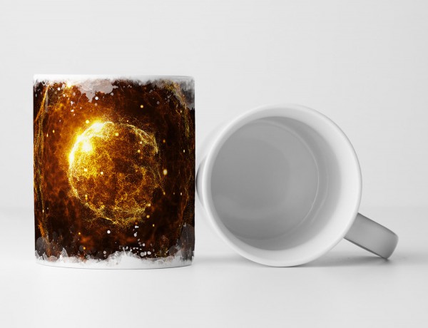 Paul Sinus Art Tasse Geschenk Digitale Grafik – Explodierende Partikel