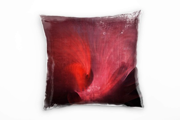 Paul Sinus Art Couch Sofa Lounge Zierkissen in 40x40cm Feuerrot Kaminrot Weinrot Schwarz