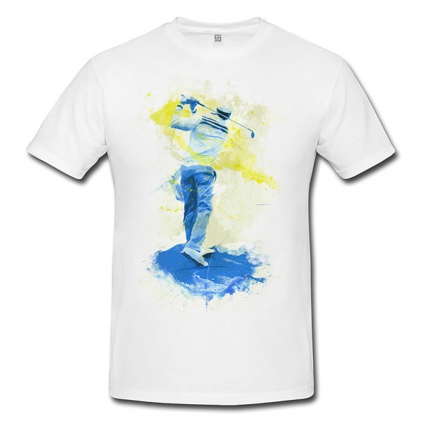 Paul Sinus Art Golf I Premium Herren und Damen T-Shirt Motiv aus Paul Sinus Aquarell