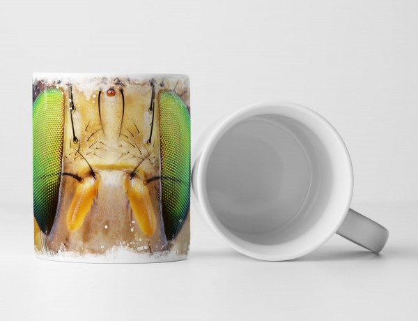 Paul Sinus Art Tasse Geschenk Makroaufnahme – Fliegenaugen