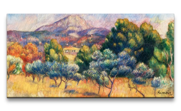 Paul Sinus Art Remaster 120x60cm Pierre-Auguste Renoir weltberühmtes Wandbild Impressionismus Montagne Sainte-Victo