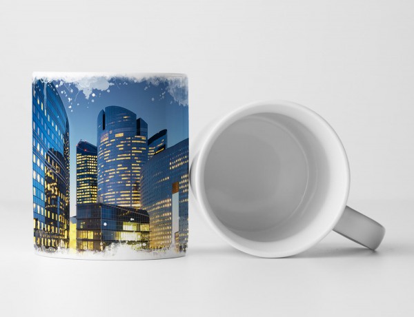 Paul Sinus Art Tasse Geschenk Architekturfotografie – Wolkenkratzer und Lichtbahnen