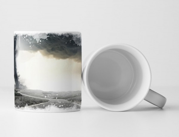 Paul Sinus Art Tasse Geschenk Künstlerische Fotografie – Schwarzer Tornado